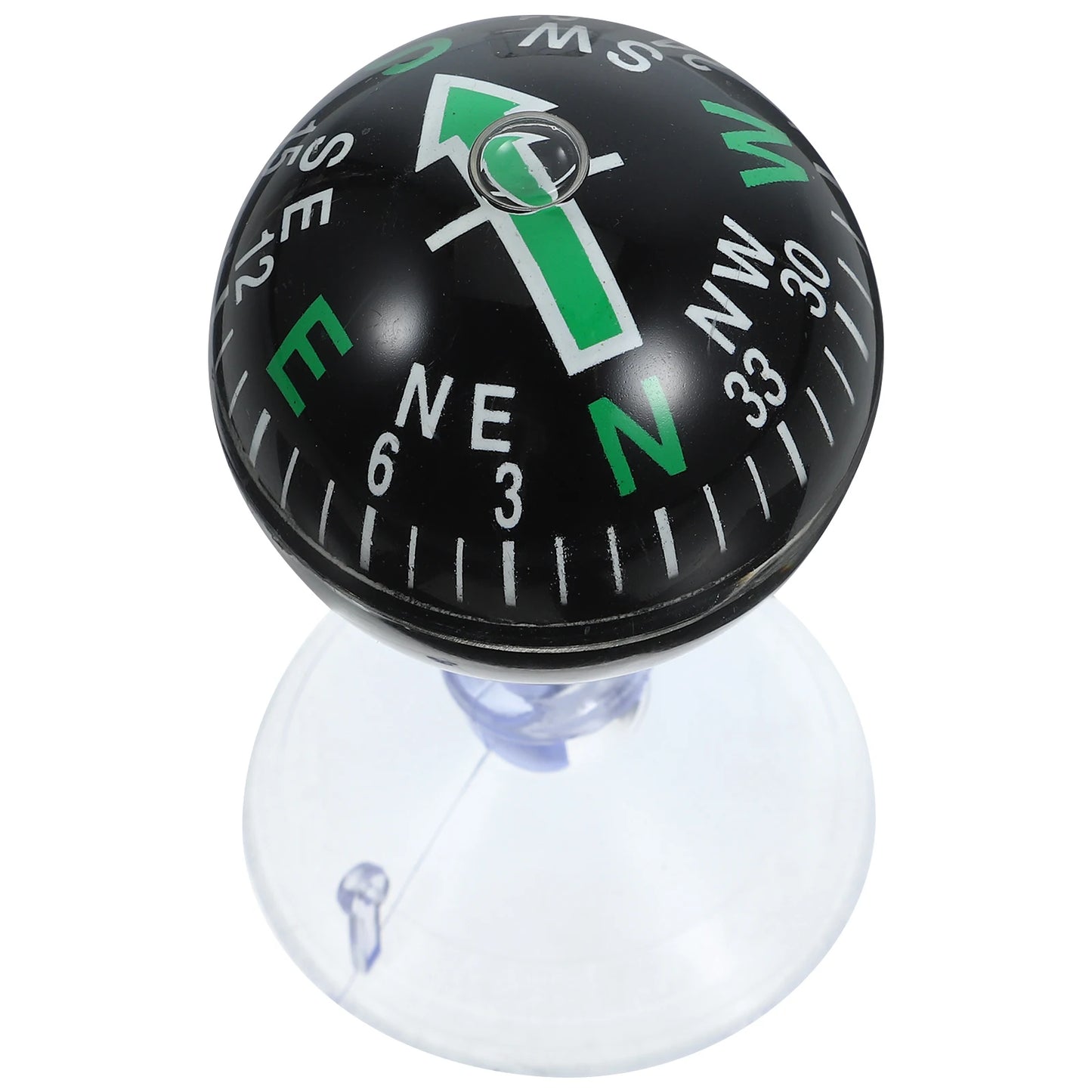 38mm Auto-Armaturenbrett Kompass – Sphärischer Kompass mit Saugnapf für Autos, Boote & Marinefahrzeuge Kaufschwan®