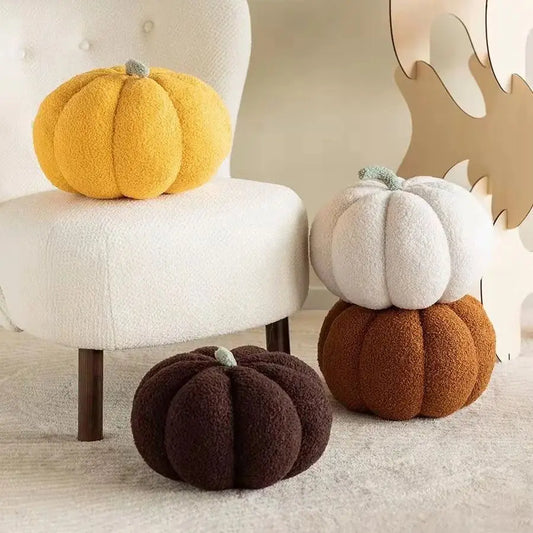 Kürbis Plüschkissen | 3D Kürbis Dekokissen | Herbst Sofakissen & Schlafzimmerkissen Kaufschwan®