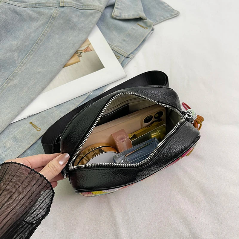 Kleine Bunte Ledertasche – Luxus Damen Handtasche, Crossbody & Schultertasche in Hochwertiger Verarbeitung