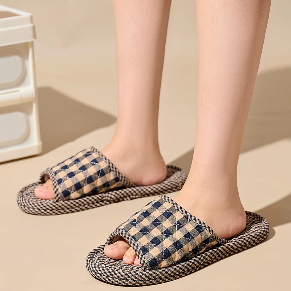 Leichte Damen & Herren Hausschuhe aus Baumwolle | Florale Retro Indoor-Schuhe | Rutschfest & Bequem für Zuhause Kaufschwan®