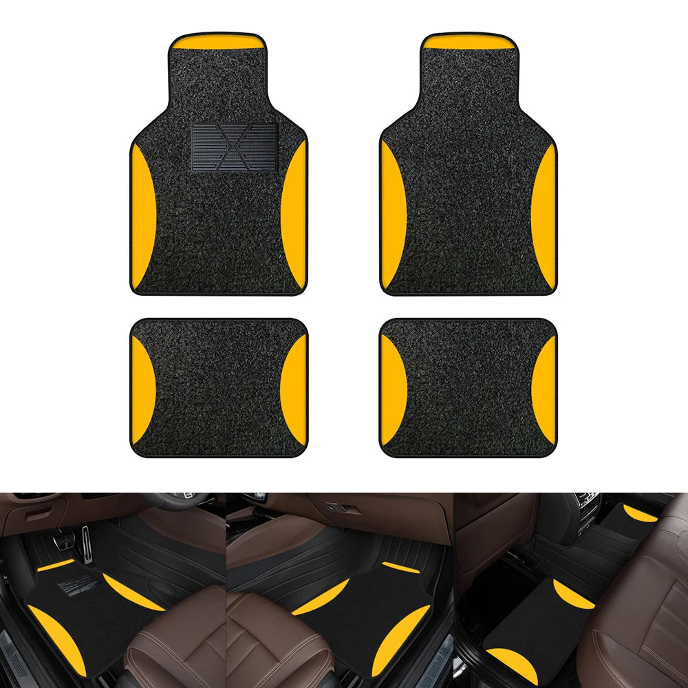 Universelle Autoschalenmatten – 4-teiliges Set aus Polyester-Velours, wasserdicht & rutschfest Kaufschwan®