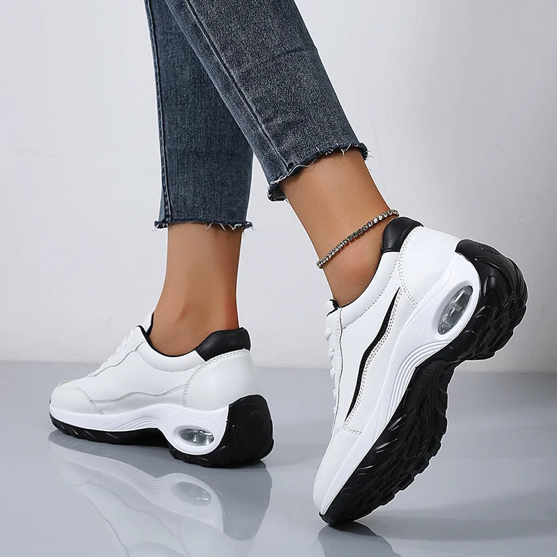 Damen Plateau-Sneaker – Designer Luxus Schuhe | Chunky Wedges Sportschuhe für Freizeit, Wandern & Alltag Kaufschwan®