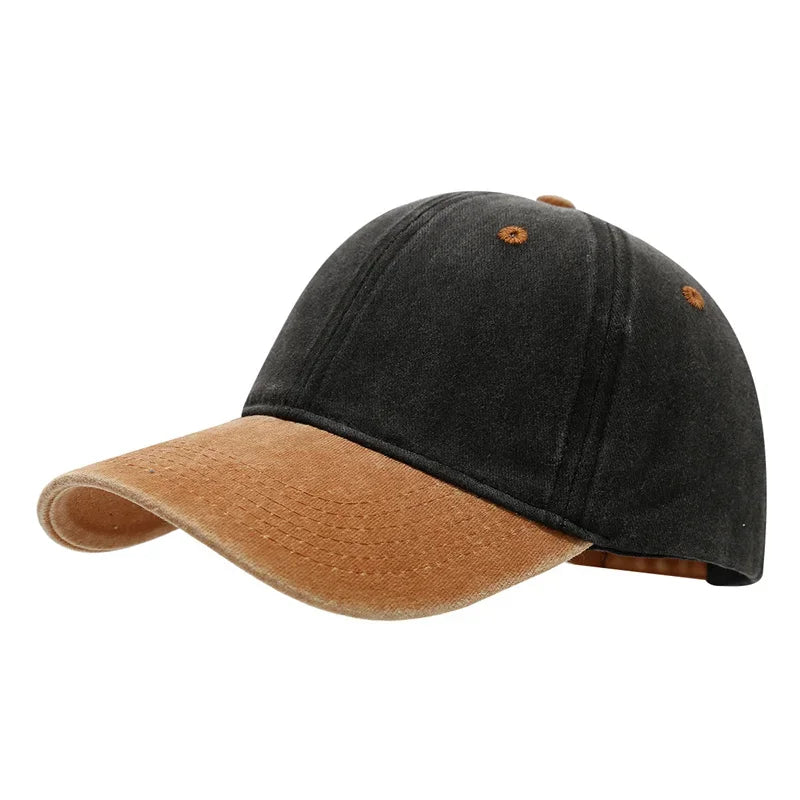 Vintage Washed Baseballkappe | Herren & Damen Farblich Abgestimmte Baseballcap | Lässige Snapback Hip Hop Baseballcap für Frühling & Sommer