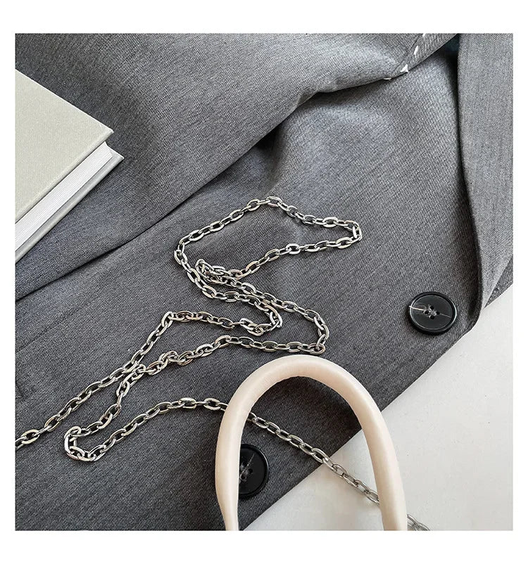 Bunte Schultertasche mit Schmetterlingsknoten – PU Leder Crossbody Ketten-Satchel & Handtasche für Damen