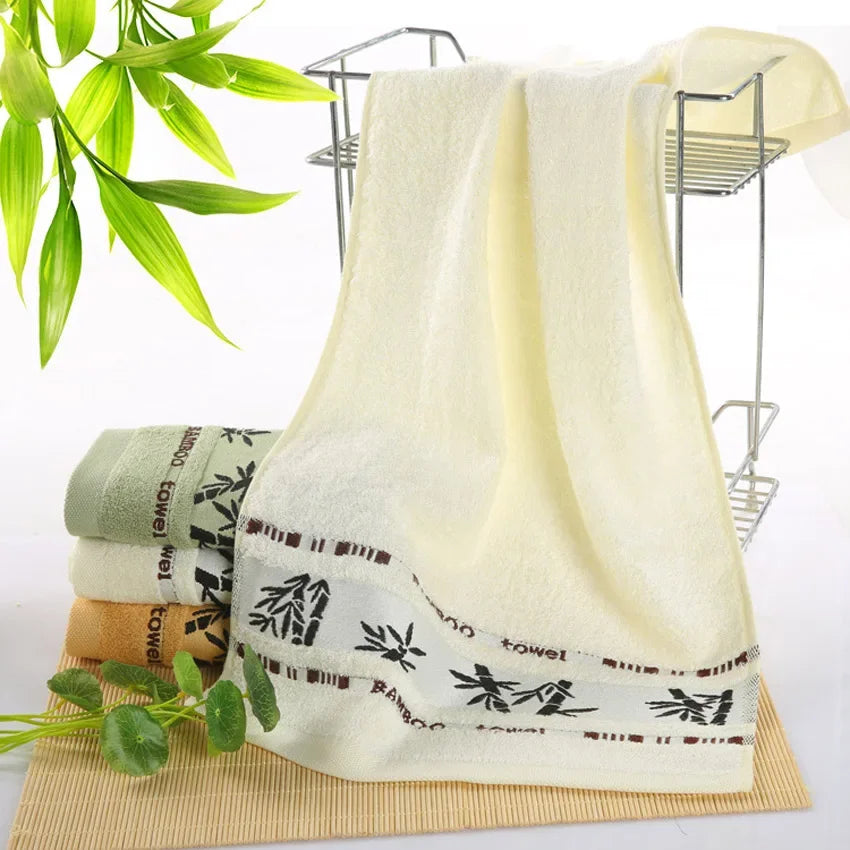 Bambusfaser Handtuch Set – Luxuriös Dick & Saugfähig | Weiche Bade- & Gesichtstücher für Erwachsene, Badezimmer & Strand Kaufschwan®