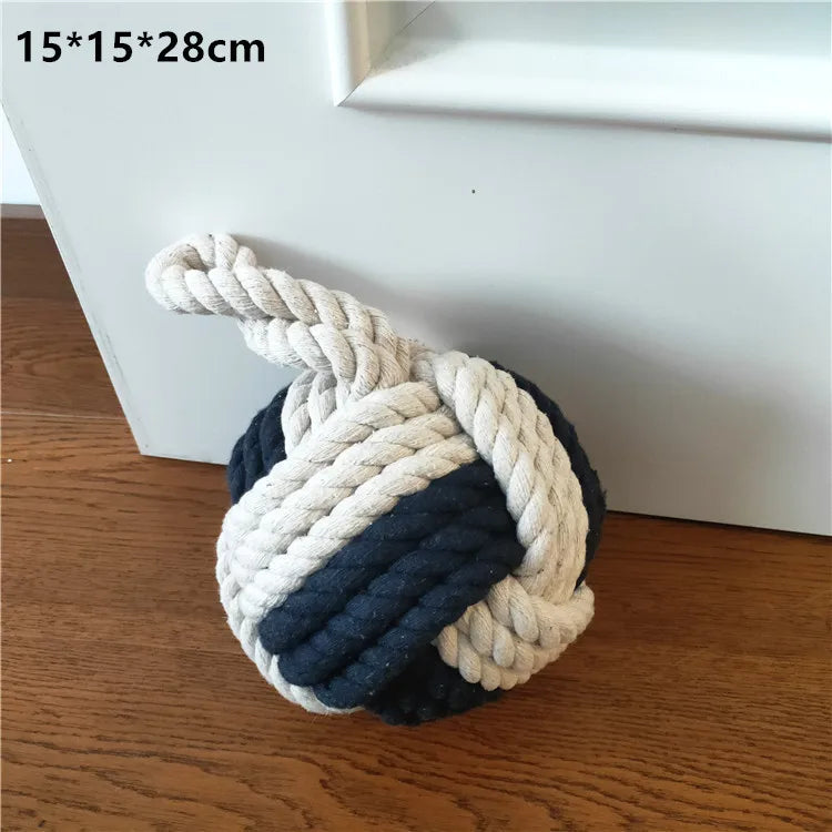 Türstopper im Mediterranen Stil – Dekorativer Seilball Türhalter | Kreatives Rustikales Design für Zuhause, Restaurants & Bars Kaufschwan®