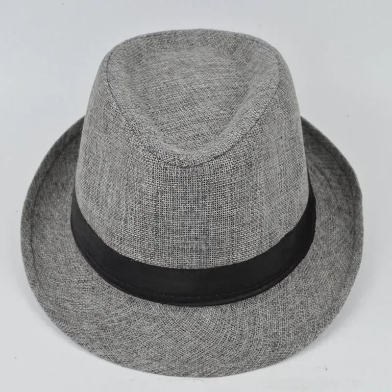 Herren Baumwoll-Leinen Hut – Jazzhut, Englischer Gentleman Hut, Vielseitig & Modisch Kaufschwan®
