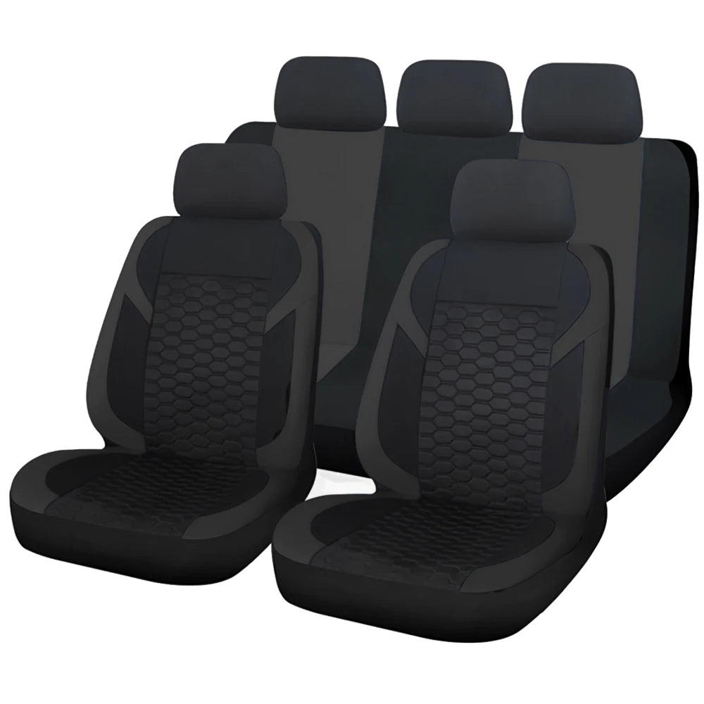 Universelle Autositzbezüge – Atmungsaktives Polyester mit Wabenmuster für Auto, SUV, Van & LKW