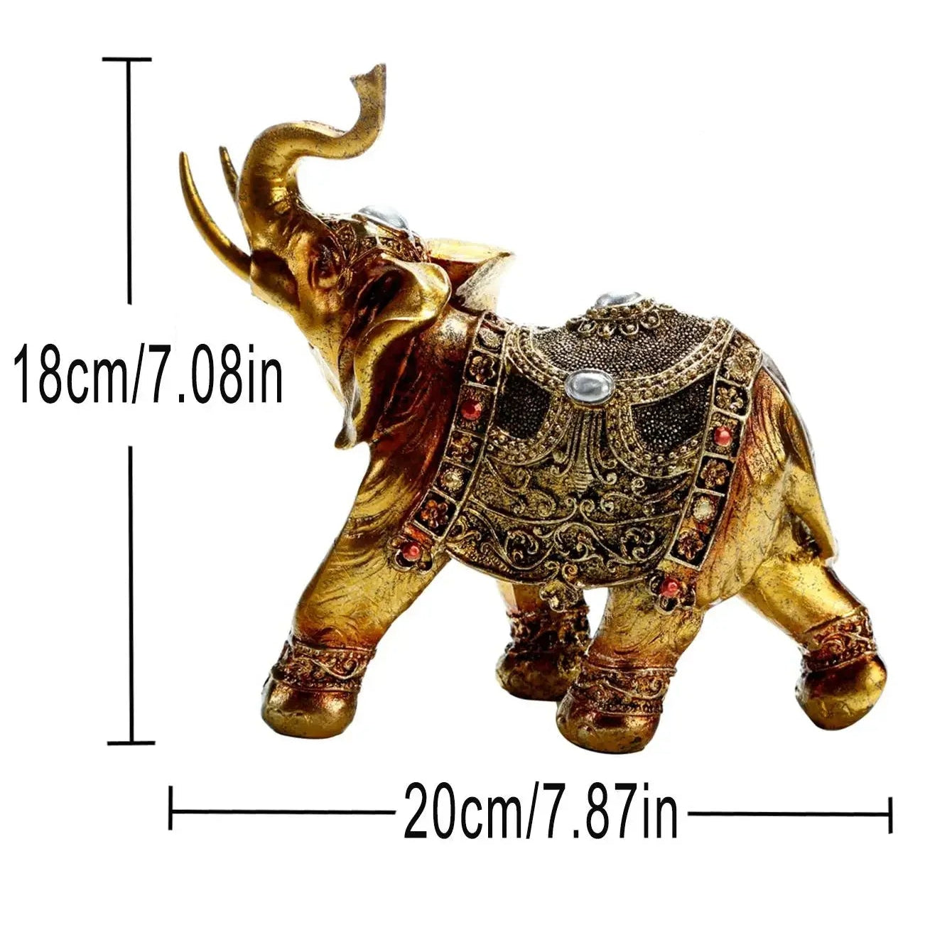 Elefanten Resin Dekoration – Handgefertigte 3D Skulptur als Hochzeitsgeschenk und Wohnaccessoire für Regal und Wohnzimmer