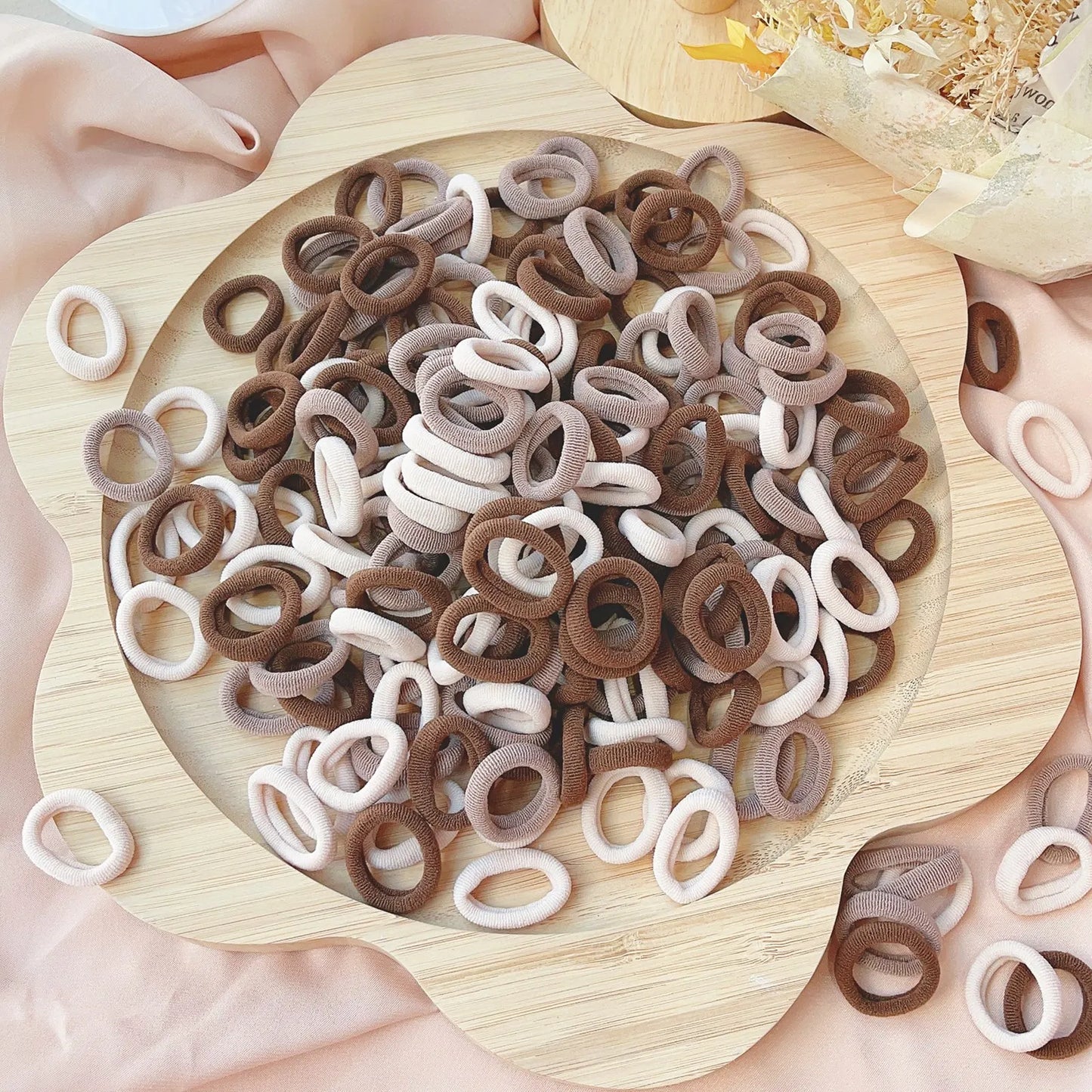 20/50 Stück Elastische Haargummis für Kinder | Bunte Süße Scrunchies & Haargummis für Mädchen & Babys | Weiche Haar-Accessoires Kaufschwan®
