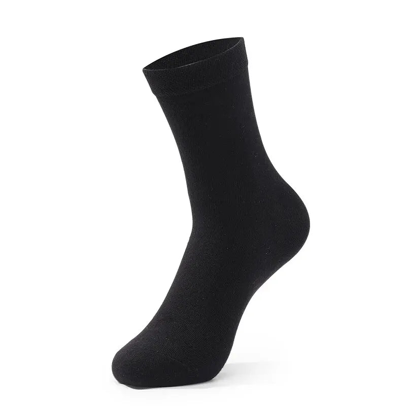 5 Paare Herren Baumwoll-Atmungsaktive Schweißabsorbierende Kurzsocken | Einfarbige Wadenlange Sport- & Business-Socken Kaufschwan®