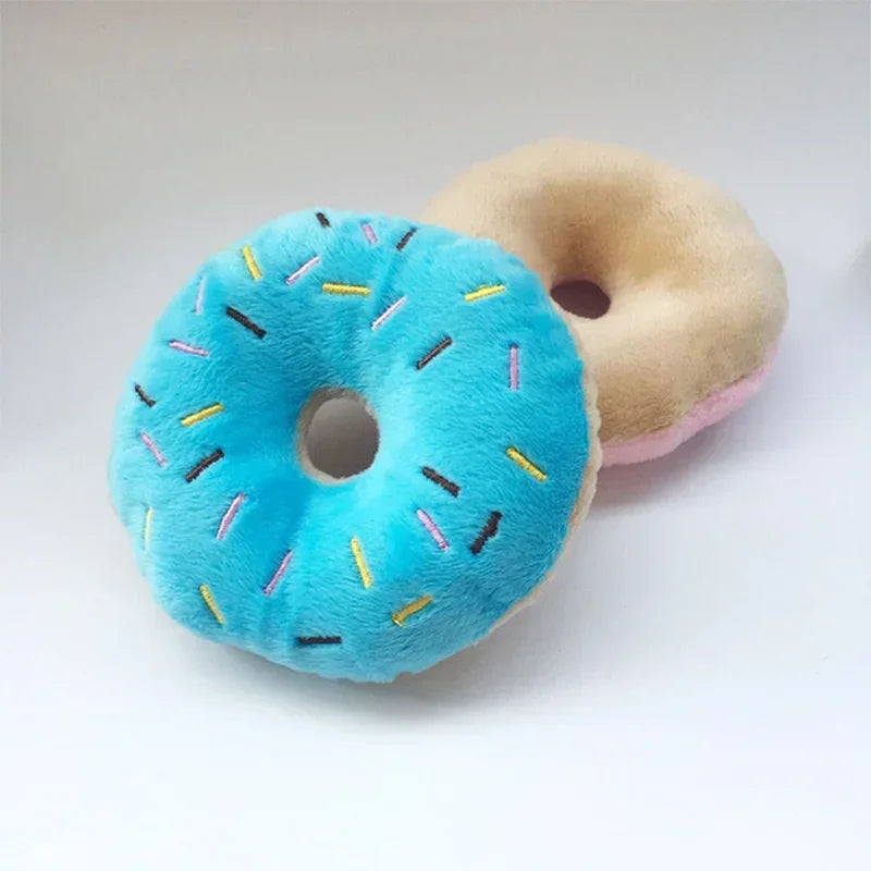 Plüsch Donut Hundespielzeug – Weiches Quietschendes Kauspielzeug für Hunde Kaufschwan®