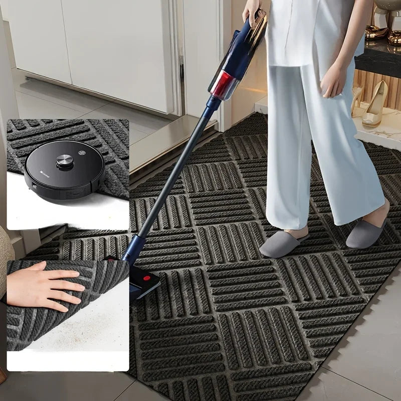 Rutschfeste Eingangsmatte – Dicke, langlebige Gummifußmatte mit Twill-Kante für Innen & Außen Kaufschwan®