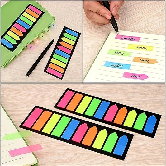 200 Stück Haftmarkierungen – Bunte Sticky Tabs für Bücher, Notizbücher, Register & Pfeil-Markierungen Kaufschwan®