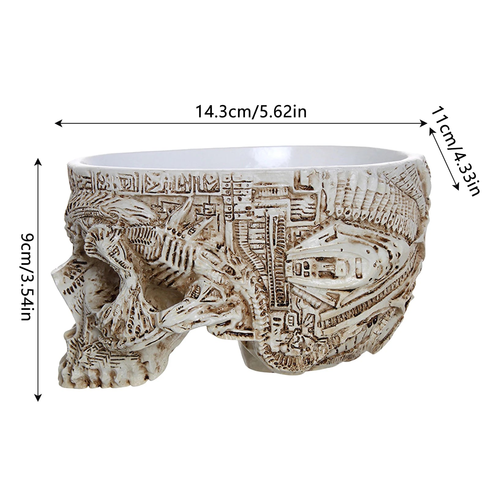 Totenkopf Blumentopf – Multifunktionaler Gothic Skelett Pflanztopf | Halloween Schädel Dekoration für Zuhause Kaufschwan®