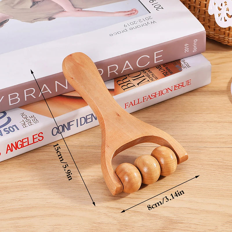 Holzroller-Massager | Universal-Handmassagegerät für Nacken, Schulter, Bein & Fuß Kaufschwan®