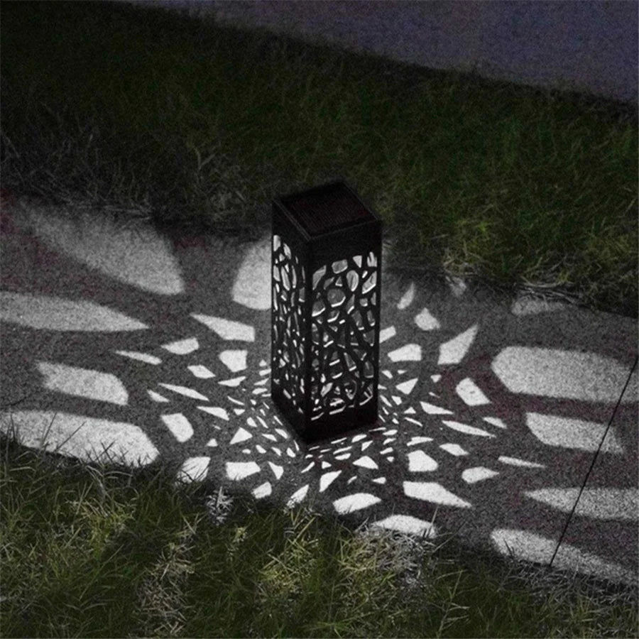 LED Solar Gartenleuchten 2/6 Stück – Wasserdichte Außenlampen mit Hohlmuster für Weg, Terrasse & Hofdekoration Kaufschwan®