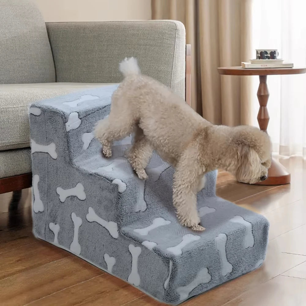Knochenform Hundetreppe – Weiche Rutschfeste Haustierleiter für Sofa & Bett Kaufschwan®