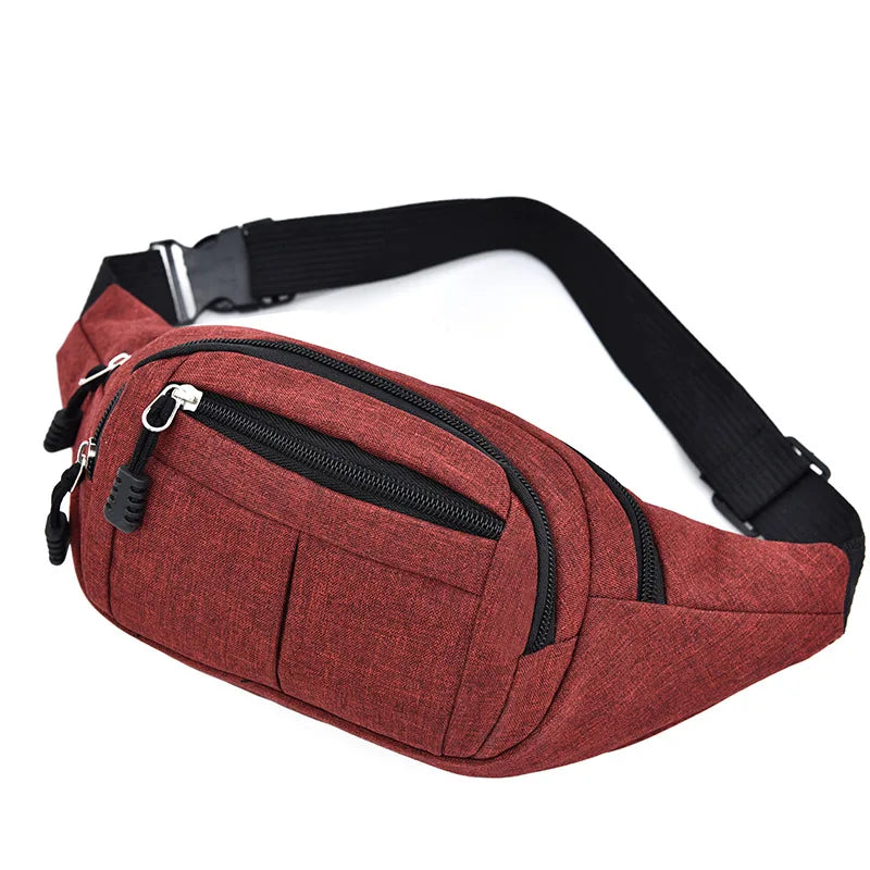 Unisex Hüft- und Bauchtasche – Banana Bum Bag | Modische Gürteltasche, Crossbody Brusttasche & Reise Fanny Pack für Damen und Herren Kaufschwan® Rot B