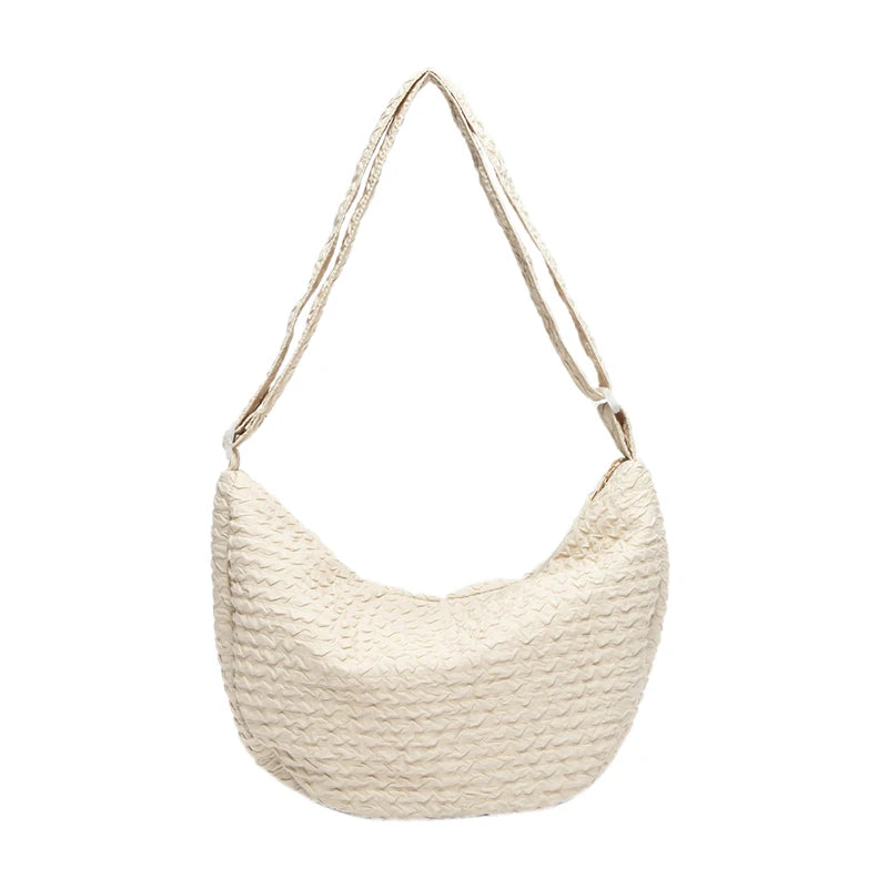 Damen Crescent Schultertasche – Trendige Hobo Crossbody Tasche mit Verstellbarem Riemen | Alltag, Reisen & Shopping Kaufschwan® Beige