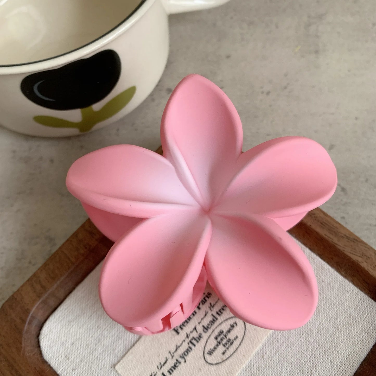 Bunte Blumen-Haarklammer – Sommer Strand Haarklammer Kaufschwan® Pink