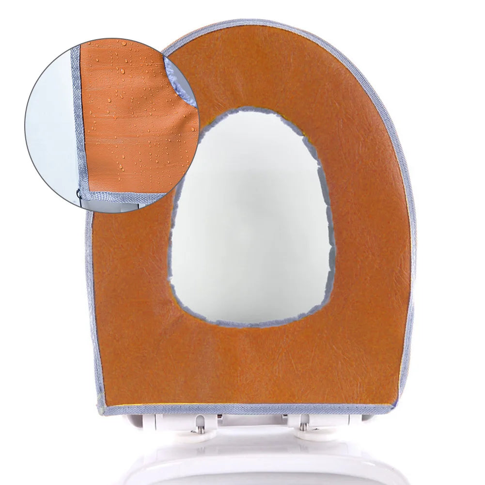 Weiche WC-Sitzauflage – Warmer Plüsch-Toilettensitzbezug für Winter | Waschbarer O-förmiger WC-Deckel (37cm × 44cm) Kaufschwan®