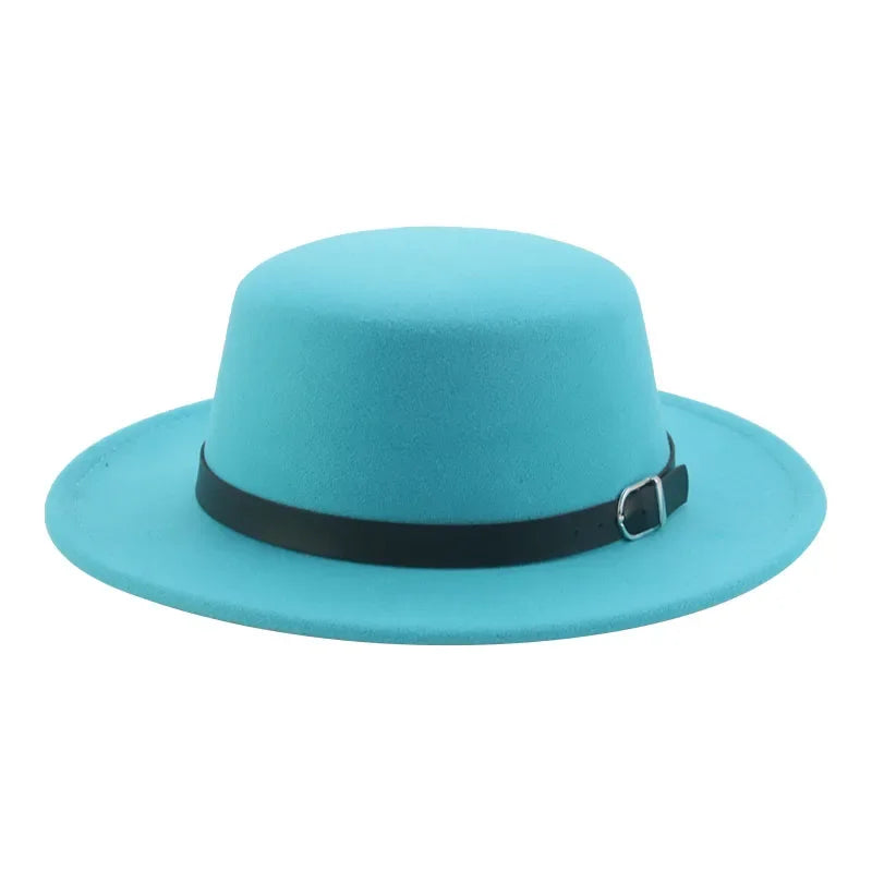 Gefilzter Herren Hut – Einfarbiger Klassischer Fedora mit Gürtelband, Casual & Formeller Winterhut