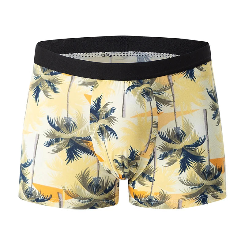 4er-Set Herren Boxershorts Blumenprint | Komfortabel, Atmungsaktiv & Stilvoll | Plus Size Teen & Erwachsene Unterwäsche Kaufschwan®