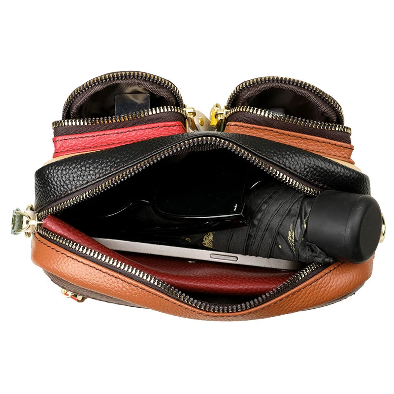 Hochwertige Leder Messenger Bag – Luxus Damen Schulter Handtasche mit Mehreren Fächern & Modische Geldbörse Kaufschwan®