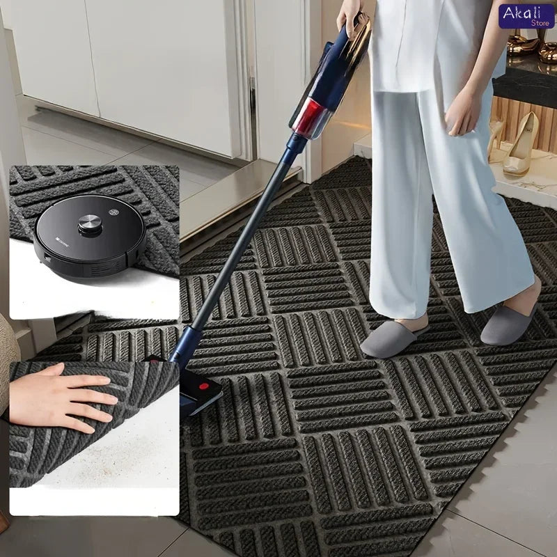 Rutschfeste Eingangsmatte – Dicke, langlebige Gummifußmatte mit Twill-Kante für Innen & Außen Kaufschwan®