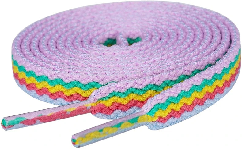 Regenbogen Farbverlauf Schnürsenkel – Bunte Flache Laces für Sneaker & Leinenschuhe | Modisches Accessoire für Low-Cut & High-Tops Kaufschwan®