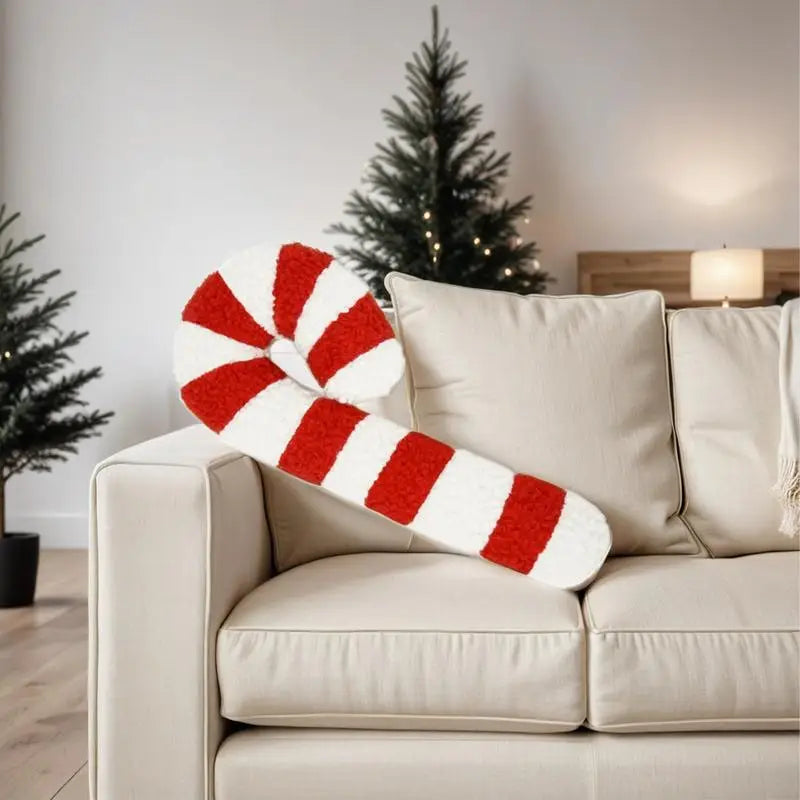 Weihnachten Zuckerstange Kissen | Weiches Sofakissen | Festliches Dekokissen für Weihnachten Kaufschwan®