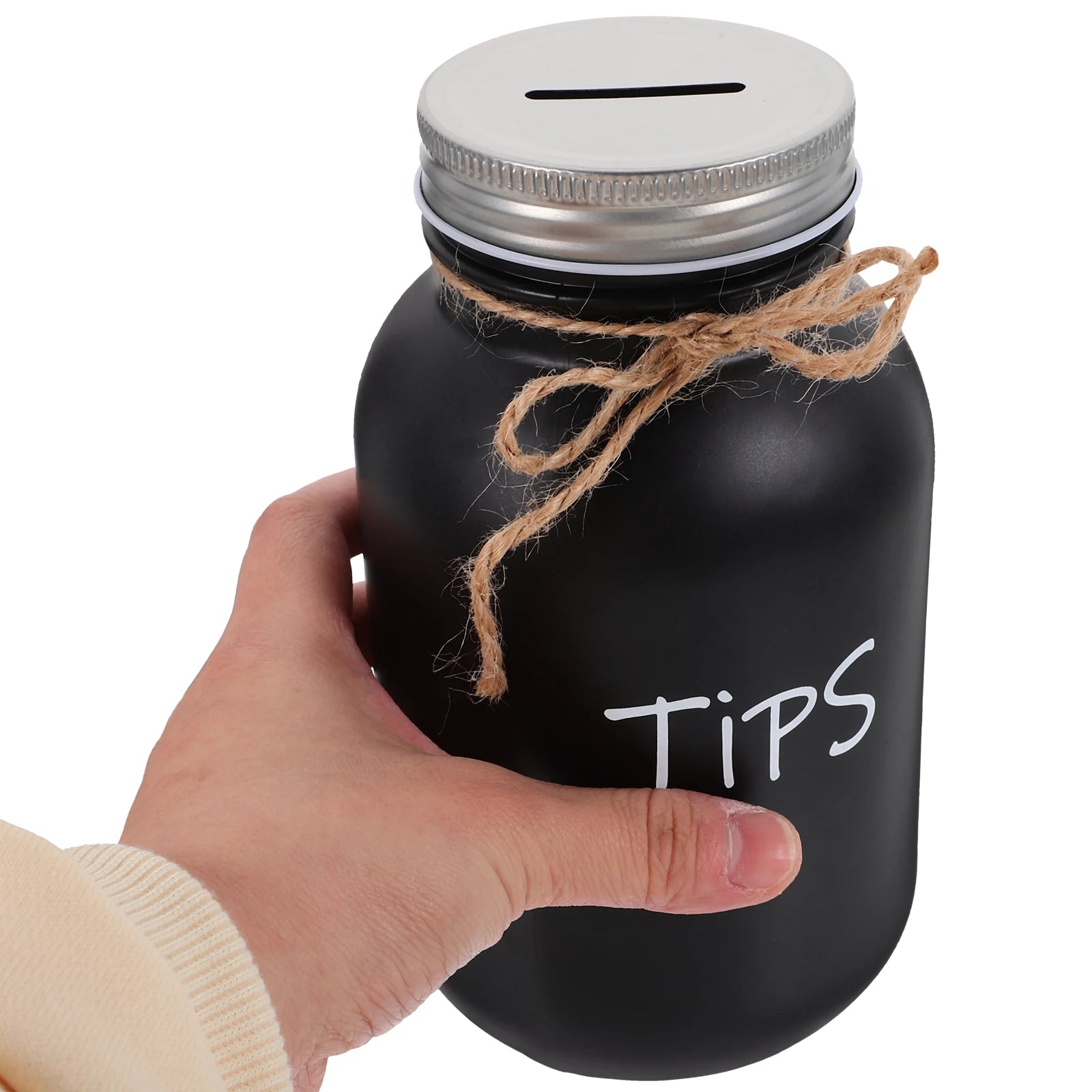 Tips/Trinkgeld Glas Sparschwein – Trinkgeldkasse - Geldspar Glas für Zuhause und Büro Kaufschwan®