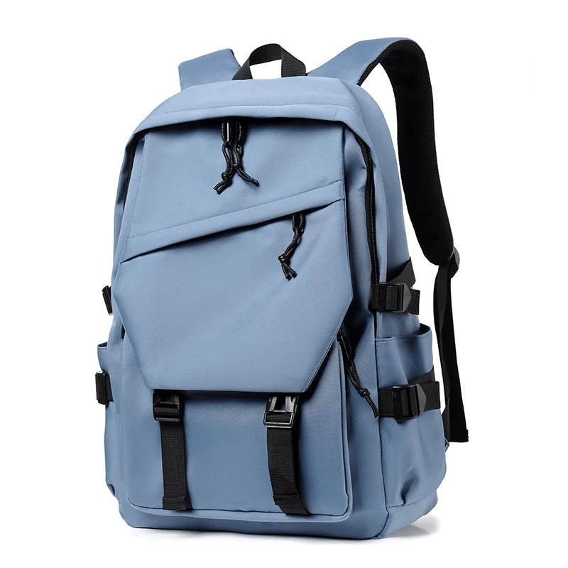 15-Zoll Polyester Wasserdichter Rucksack | Herren & Unisex Laptop Rucksack | Einfacher Solider Alltags- & Reiserucksack Kaufschwan® Blau 15 inches