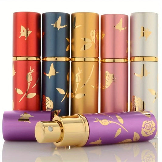 10ml Portable Mini Refillable Perfume Bottle with Scent Pump Metal Aluminum Empty Cosmetic Containers Spray Atomizer Bottle Kaufschwan®
