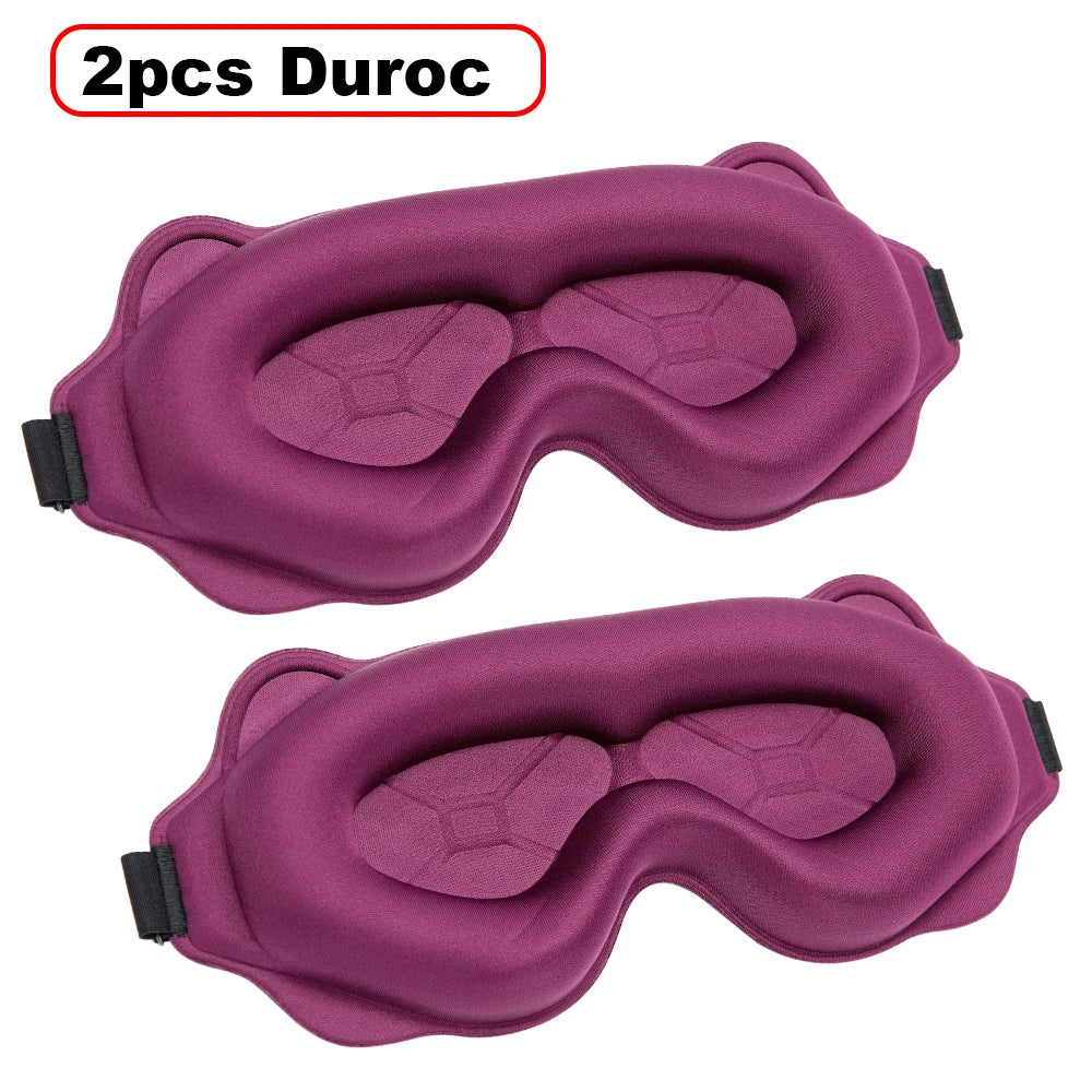 Schlafmaske Augenklappe | Leichte Reise-Augenmaske | Tragbare 3D Schlafmaske für Nacht & Entspannung Kaufschwan® 2 Stück-Duroc
