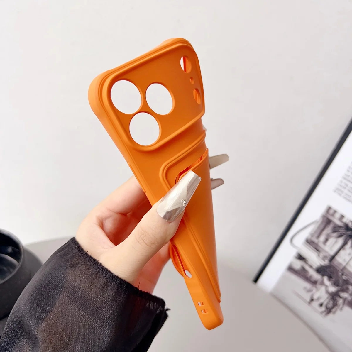 Handyhülle mit Kartenfach für iPhone 18 Pro & iPhone 18 Pro Max – Stoßfeste Weiche Silikon-Schutzhülle Kaufschwan®