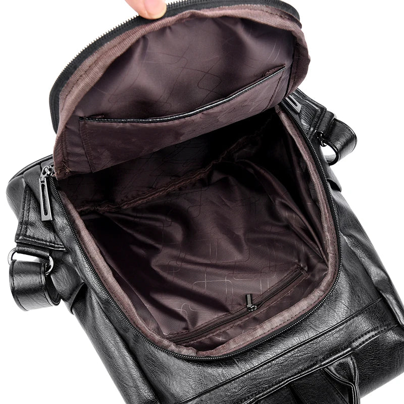 Leder Rucksack | Damen Vintage Schultertasche | Hochkapazitiver Reise- & Schulrucksack Kaufschwan®