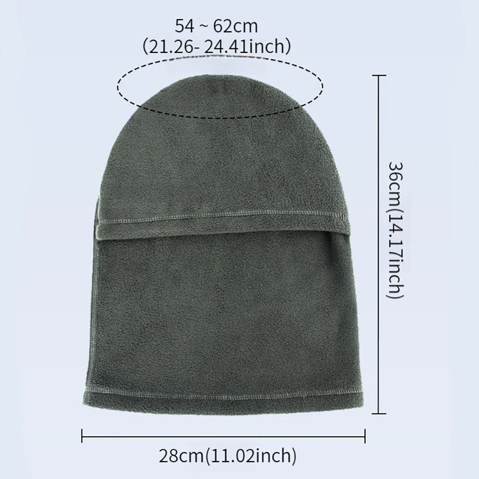 Vollgesichts-Balaclava – Winter Thermo-Fleece-Maske | Motorrad, Fahrrad & Sport Lauf Sturmhaube mit Halswärmer