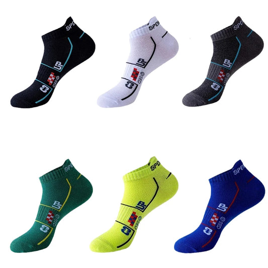 6/12 Paare Herren Sportsocken Mesh Laufsocken | Atmungsaktiv Feuchtigkeitsableitend Kurzsocken mit Öhrchen | Ganzjahres Partner-Socken Kaufschwan® 6 Paare Gemischt Einheitsgröße