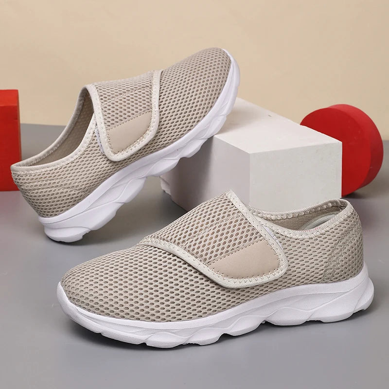 Unisex Weitgeschnittene Sneaker – Atmungsaktive Mesh Freizeitschuhe | Bequeme Flache Schuhe für Damen & Herren Kaufschwan®