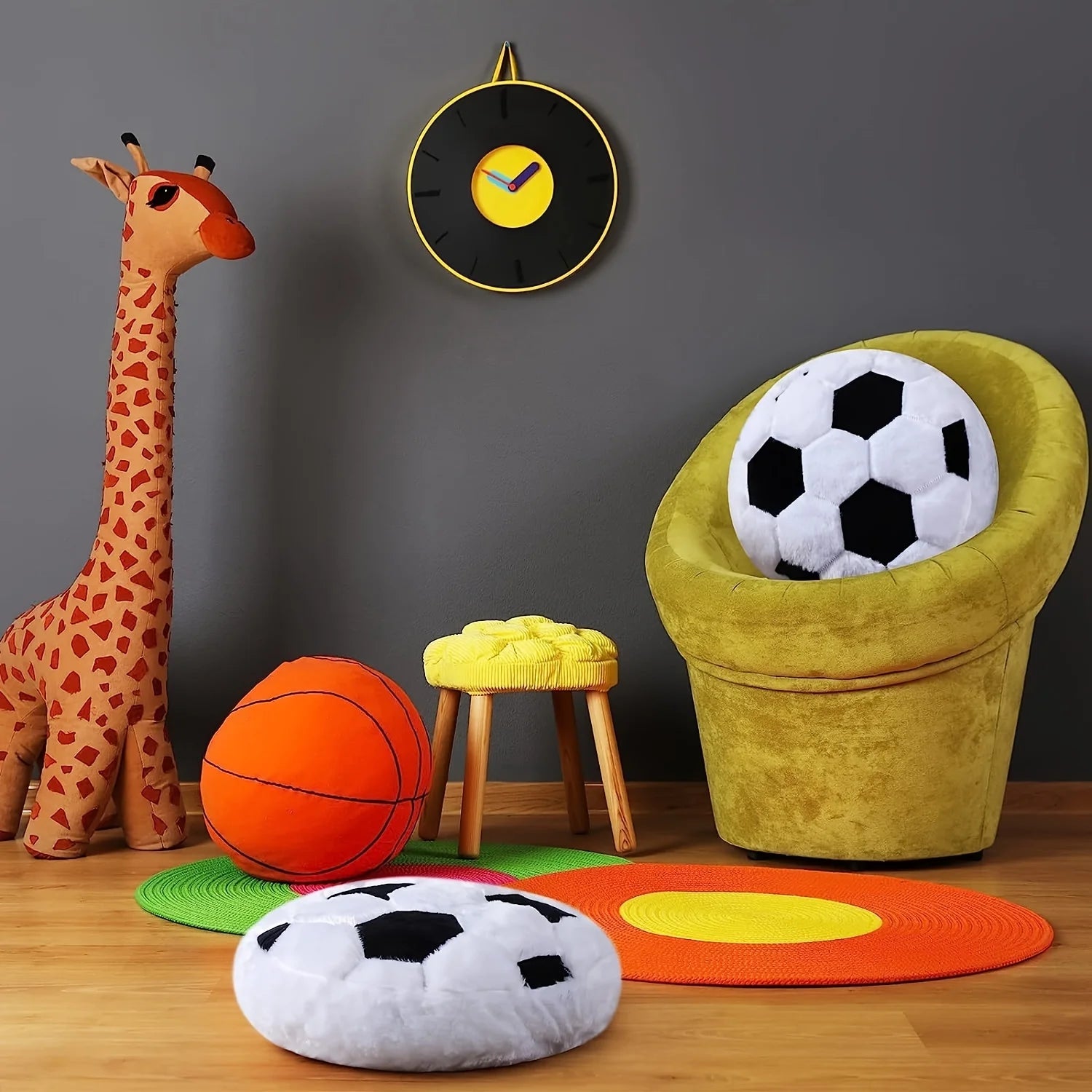 Fußball Plüschkissen | Fan Kissen | Geschenk für Freund | Gemütliche Wohnungsdekoration | Must-Have für Sportliebhaber Kaufschwan®