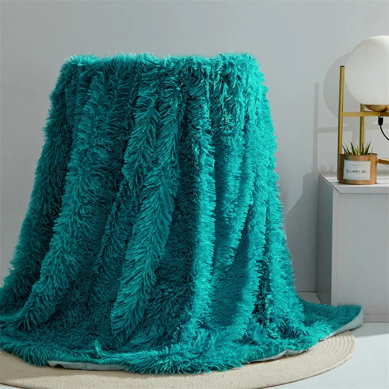 Vier-Jahreszeiten Universelle Nerz-Fleece-Decke – Flauschige Tie-Dye Einfarbige Decke für Wärme und Komfort Kaufschwan®