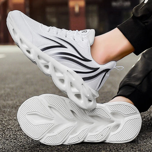 Herren Flammen-Print Sneaker – Flying Weave Sportschuhe | Bequeme Laufschuhe & Outdoor Trainingsschuhe Kaufschwan®