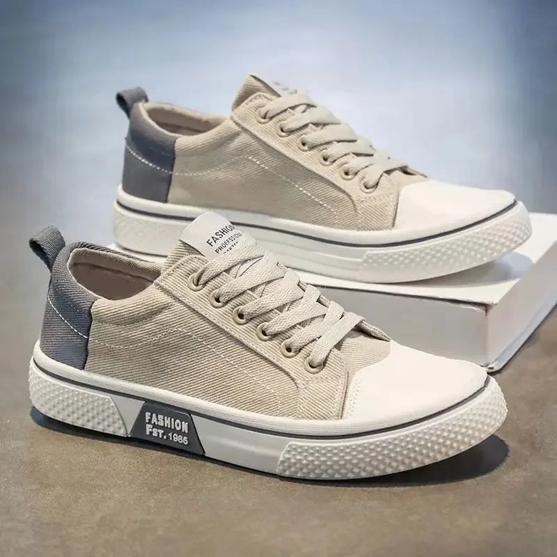 Herren Canvas Schuhe in Großen Größen – Atmungsaktive Slip-On Sneaker | Bequeme Sommer Freizeitschuhe mit Rutschfester Gummisohle Kaufschwan®