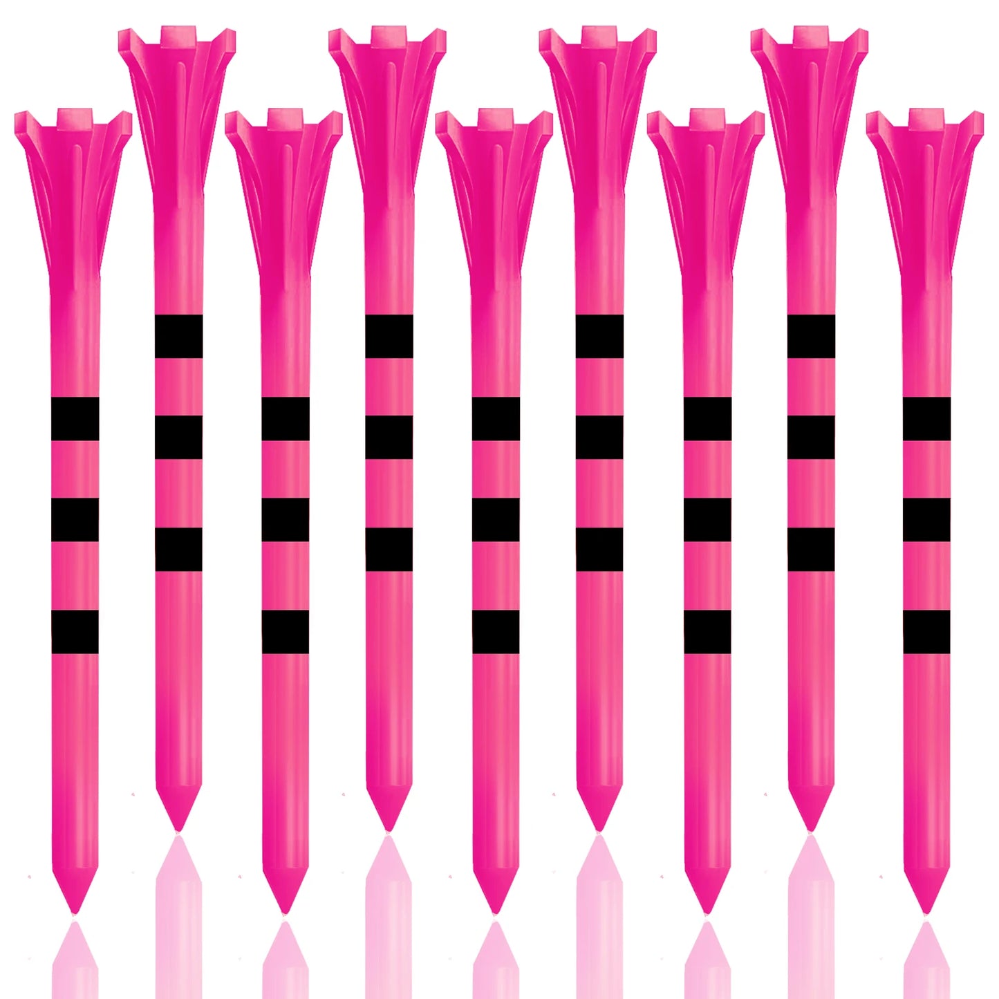 Golf Tees – 50 Stück Unzerbrechliche Kunststoff-Tees mit 5-Zacken-Kopf & Höhenmarkierungen | Reibungsarme Ballhalter, 70mm & 83mm Kaufschwan®