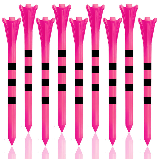 Golf Tees – 50 Stück Unzerbrechliche Kunststoff-Tees mit 5-Zacken-Kopf & Höhenmarkierungen | Reibungsarme Ballhalter, 70mm & 83mm Kaufschwan®