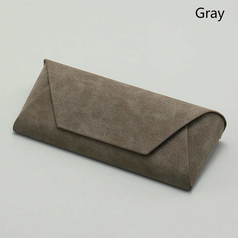 Tragbare PU Leder Brillentasche – Weiches Sonnenbrillen Etui Organizer für Damen und Herren Kaufschwan® Grau