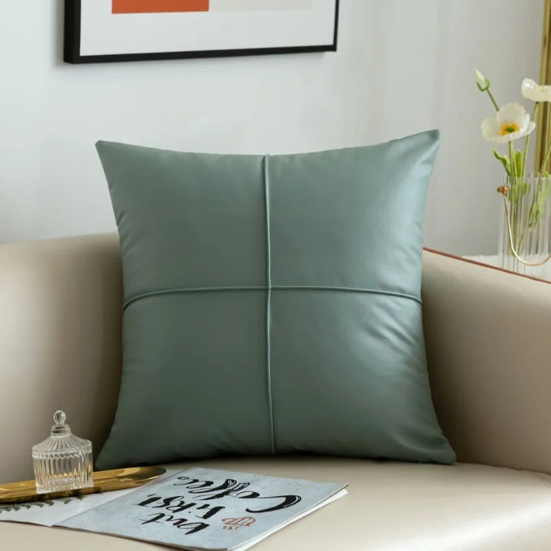 Luxus Kunstleder Dekokissen | Rechteckiges Sofakissen für Wohnzimmer Kaufschwan®