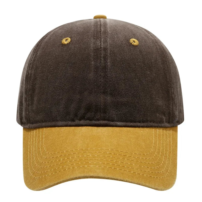 Vintage Washed Baseballkappe | Herren & Damen Farblich Abgestimmte Sonnenkappe | Lässige Snapback Hip Hop Kappe für Frühling & Sommer Kaufschwan®